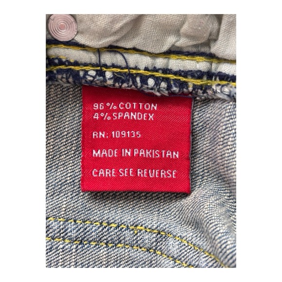 Apple Bottoms Jeans Bootcut Size 31 Medium Wash Faded Stretch Y2K Bling Vintage - Picture 11 of 12